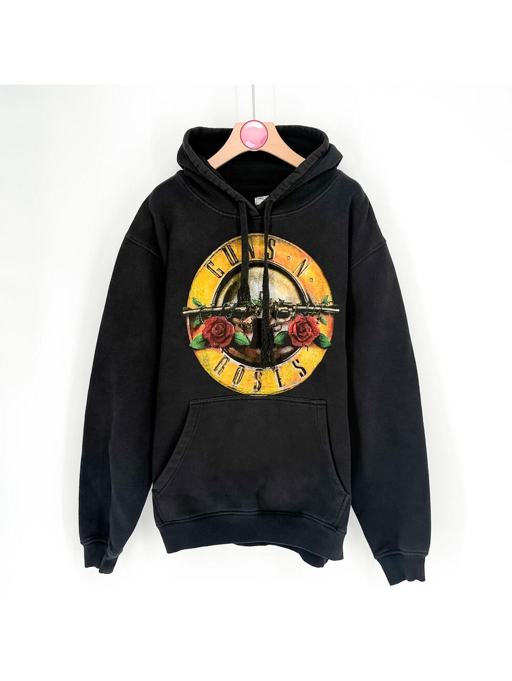 Guns N Roses Rock N Roll Band Hoodie Black Graphic Band Rock Pullover Mens L